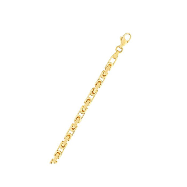 Yellow 14K Gold Square Byzantine Chain