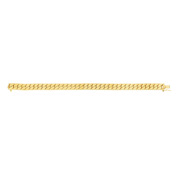 Yellow 14K Gold Maschio Skinny Modern Curb Bracelet/Chain