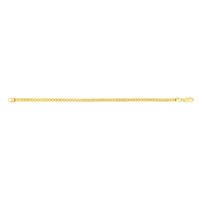 Yellow 14K Gold 4mm Diamond Cut Round Franco Chain-MENS NECKLACE-MAURICE'S JEWELERS-