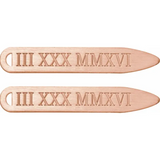 Roman Numeral Date Collar Stay-Collar Stay-Maurice's Jewelers-