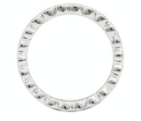 14K White Gold Round Diamond Bezel Migrain Eternity Band-Rings-aaron jewelry-