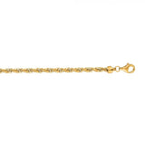 Yellow 14K Gold 5mm Diamond Cut Royal Rope Chain