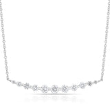 14K White Gold Solitaire Diamond Graduating Necklace-Necklaces-majolie-White Gold-