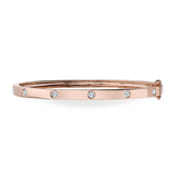 14K White Gold Stackable Polished Diamond Bangle-Bracelets-Maurice's Jewelers-Rose Gold-