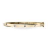 14K White Gold Stackable Polished Diamond Bangle