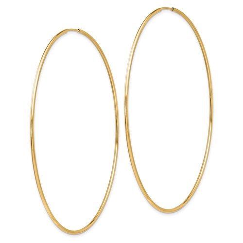 14k Yellow Gold 66MM Endless Hoop Earrings-EARRINGS-Maurice's Jewelers-