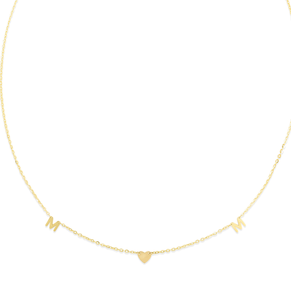 14K Yellow Gold "MOM" Necklace