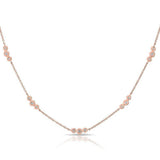 14K White Gold Triple Diamond By The Yard Necklace