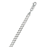 White 14K Gold 3.6mm Polished Comfort Curb Chain-MENS NECKLACE-MAURICE'S JEWELERS-