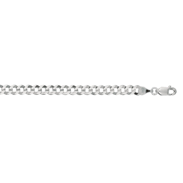 White 14K Gold 4.7mm Polished Comfort Curb Chain