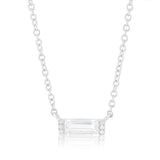 14K Yellow Gold White Topaz Slice Necklace-Necklaces-majolie-White Gold-