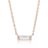 14K Yellow Gold White Topaz Slice Necklace-Necklaces-majolie-Rose Gold-