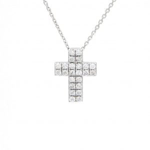 14K Yellow Gold Cross Diamond Necklace