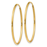 14K Yellow Gold Endless Hoop Earring