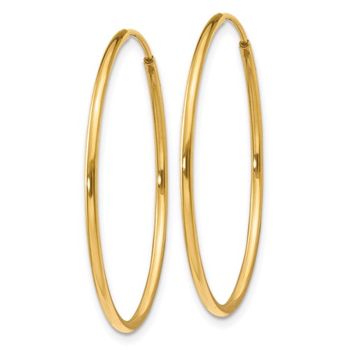 14K Yellow Gold Endless Hoop Earring