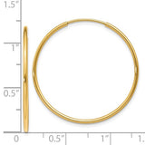 14K Yellow Gold Endless Hoop Earring