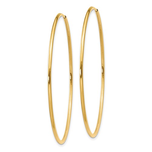 14k Yellow Gold 45MM Endless Hoop Earrings-EARRINGS-Maurice's Jewelers-
