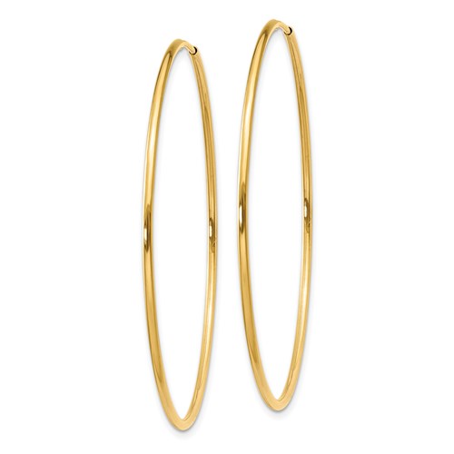 14k Yellow Gold 45MM Endless Hoop Earrings